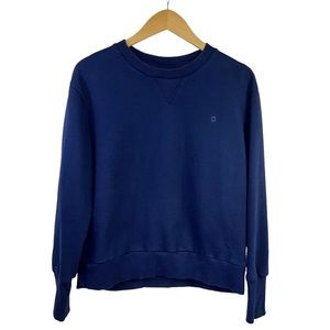 Figs French Terry Crew Neck Sweatshirt Navy Blue Women’s Size Large Cotton